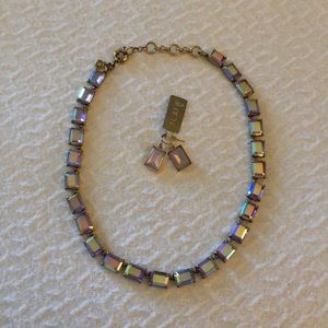 J. Crew Iridescent Necklace + Earrings Set